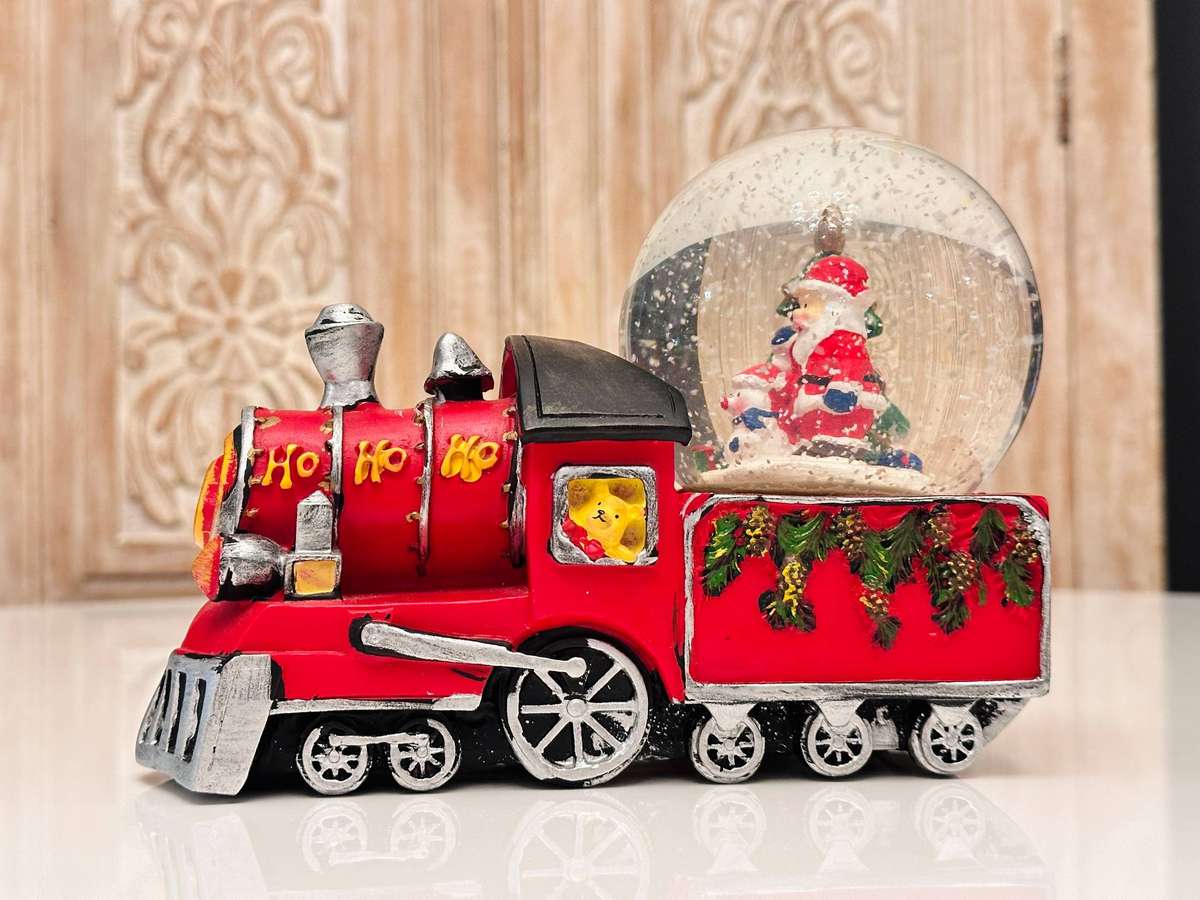 Vintage Signature Holiday Collection Large Musical Train Snow Globe with Lights