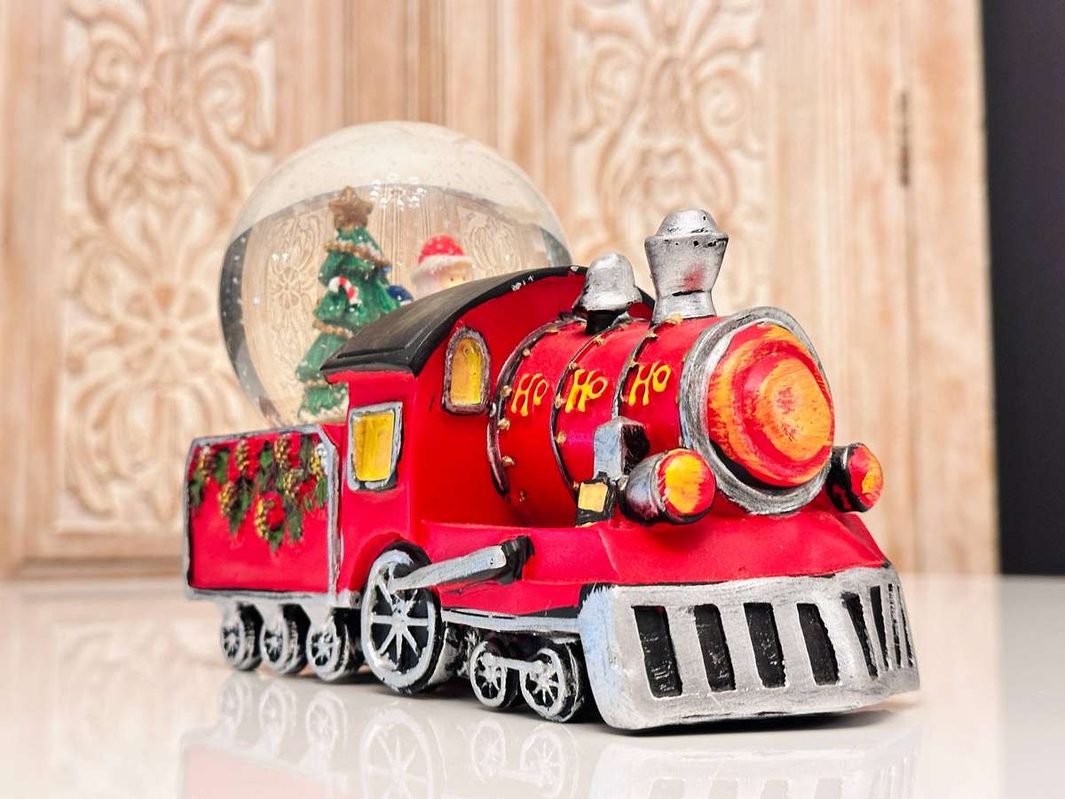 Vintage Signature Holiday Collection Large Musical Train Snow Globe with Lights