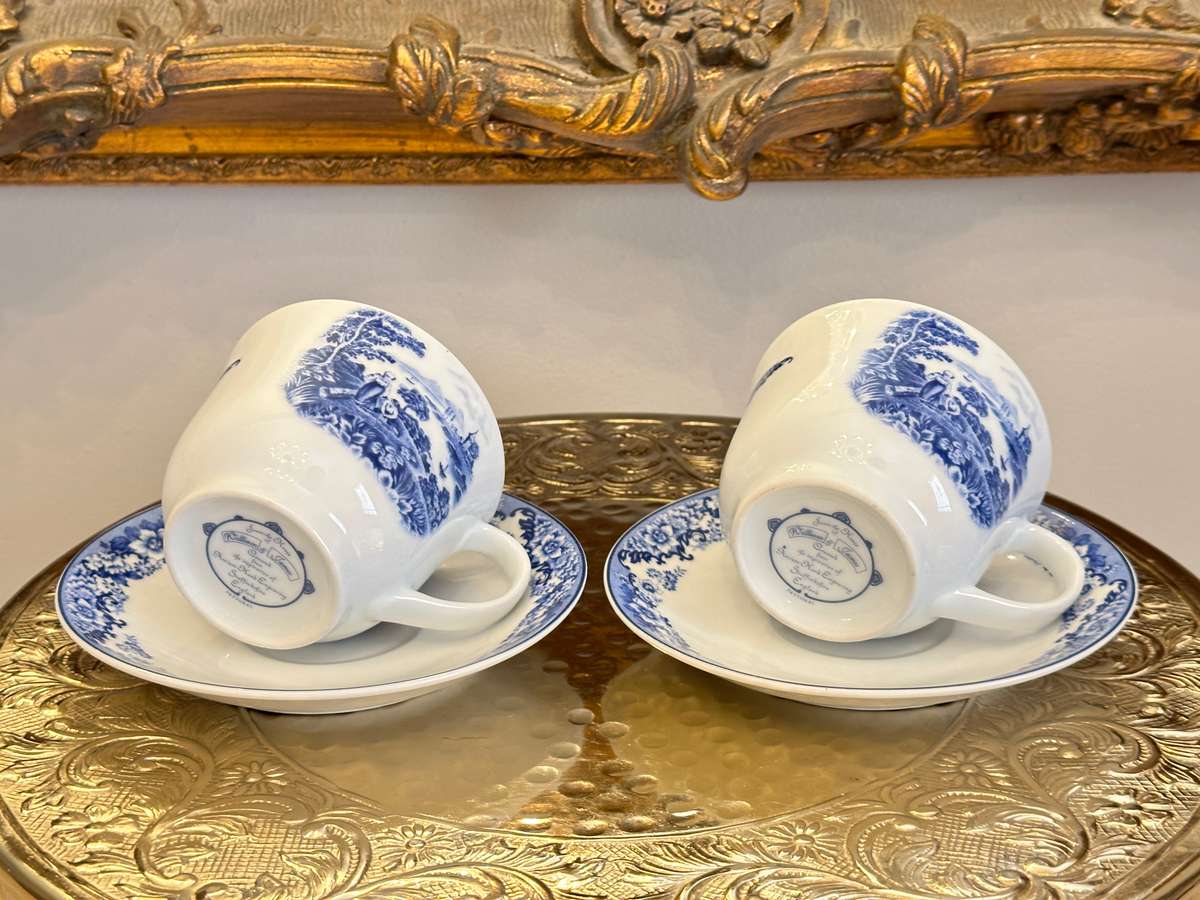 RARE VINTAGE STAFFORDSHIRE ENGLAND CUP SET OF 2