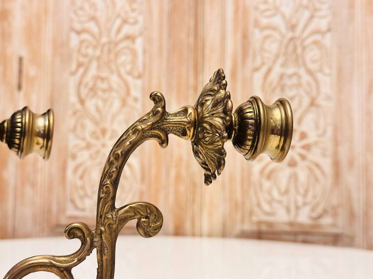 Exquisite Vintage Brass Ornate Wall Sconces