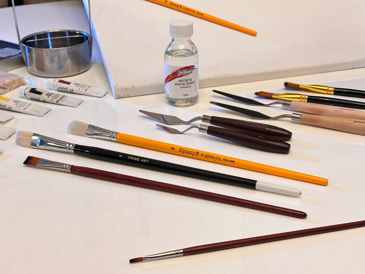 ART Selection Lot With Floor Standing Easel