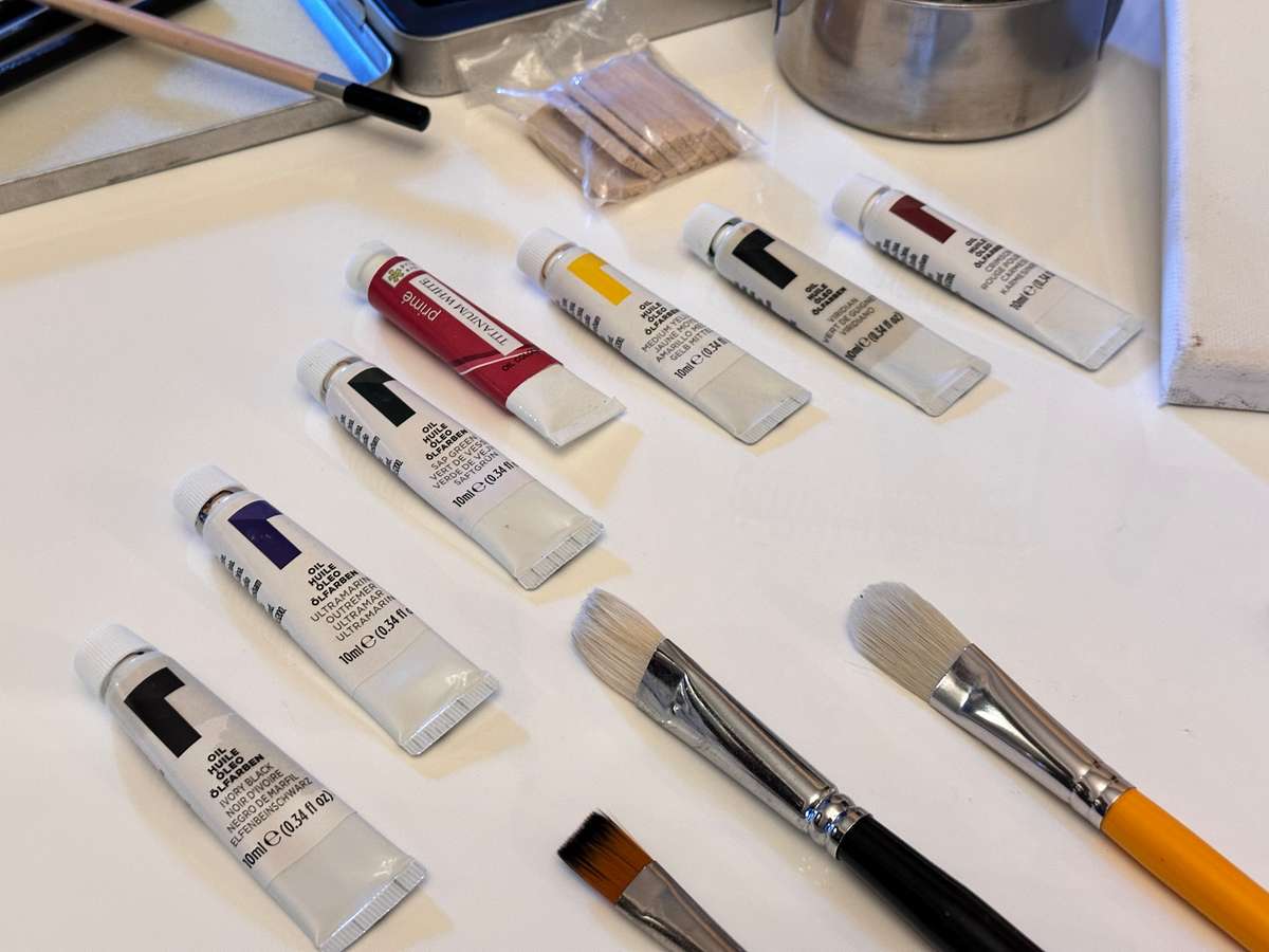 ART Selection Lot With Floor Standing Easel