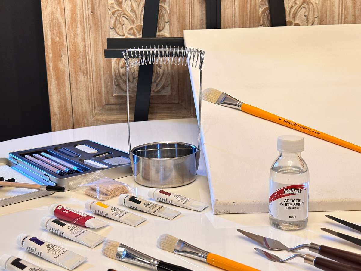 ART Selection Lot With Floor Standing Easel