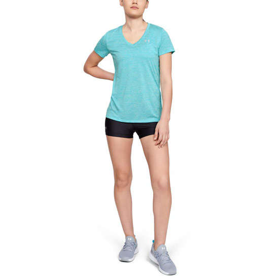 UNDER ARMOUR WOMENS UA TECH TWIST V NECK SHIRT
