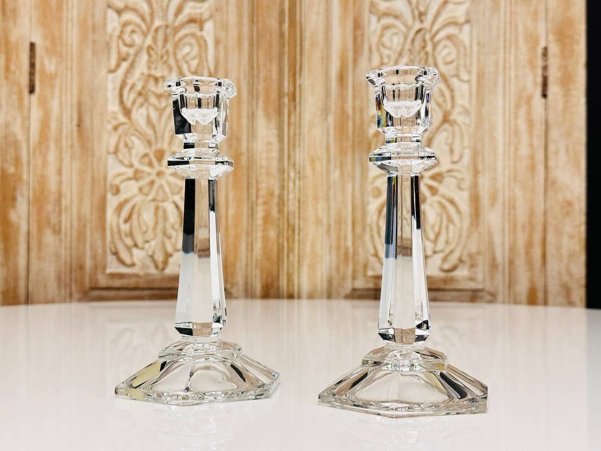 Exquisite Vintage Austrian Crystal Candle Holders