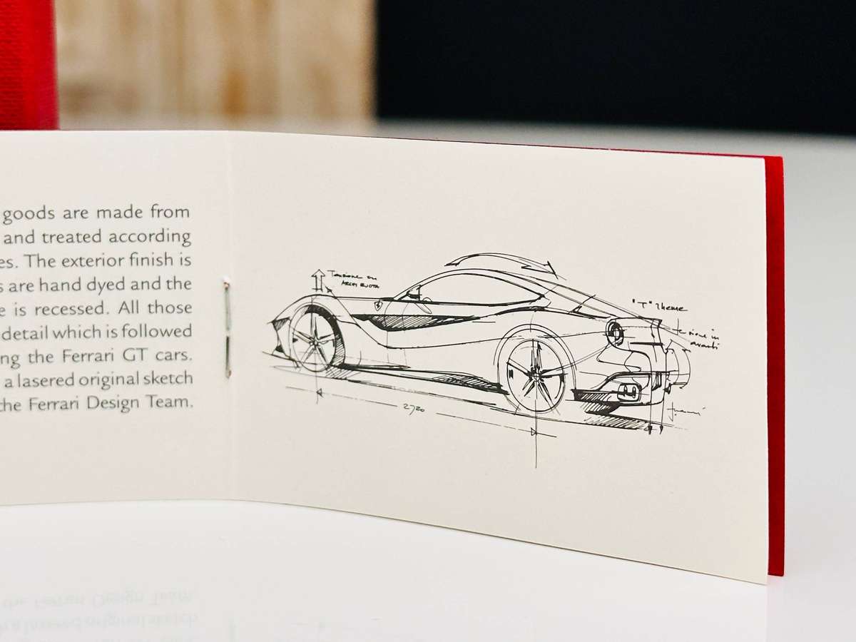 FERRARI Official Genuine Leather F12 Berlinetta Collectable - in Original Box