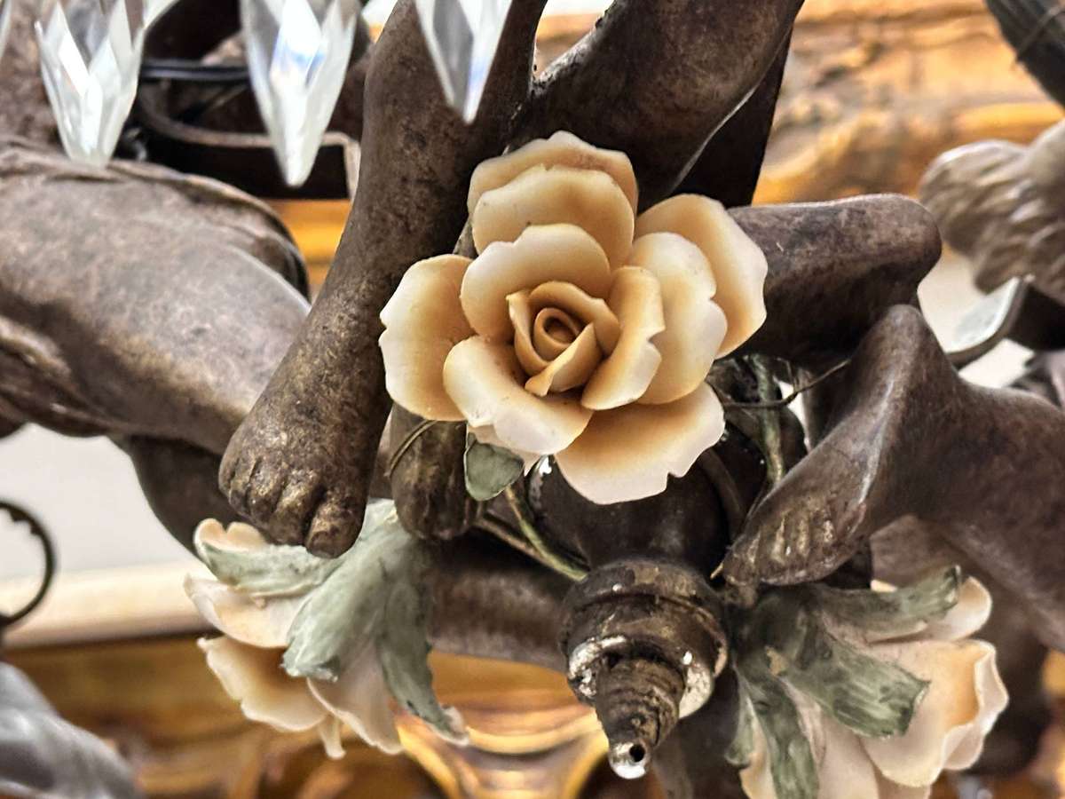 Exquisite French Vintage Angel Pendant Light