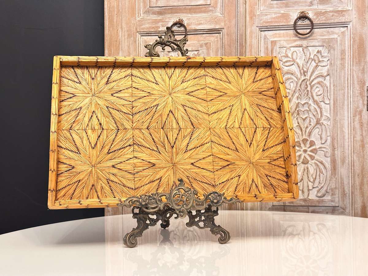 Exquisite Large Vintage Hand Crafted Tray