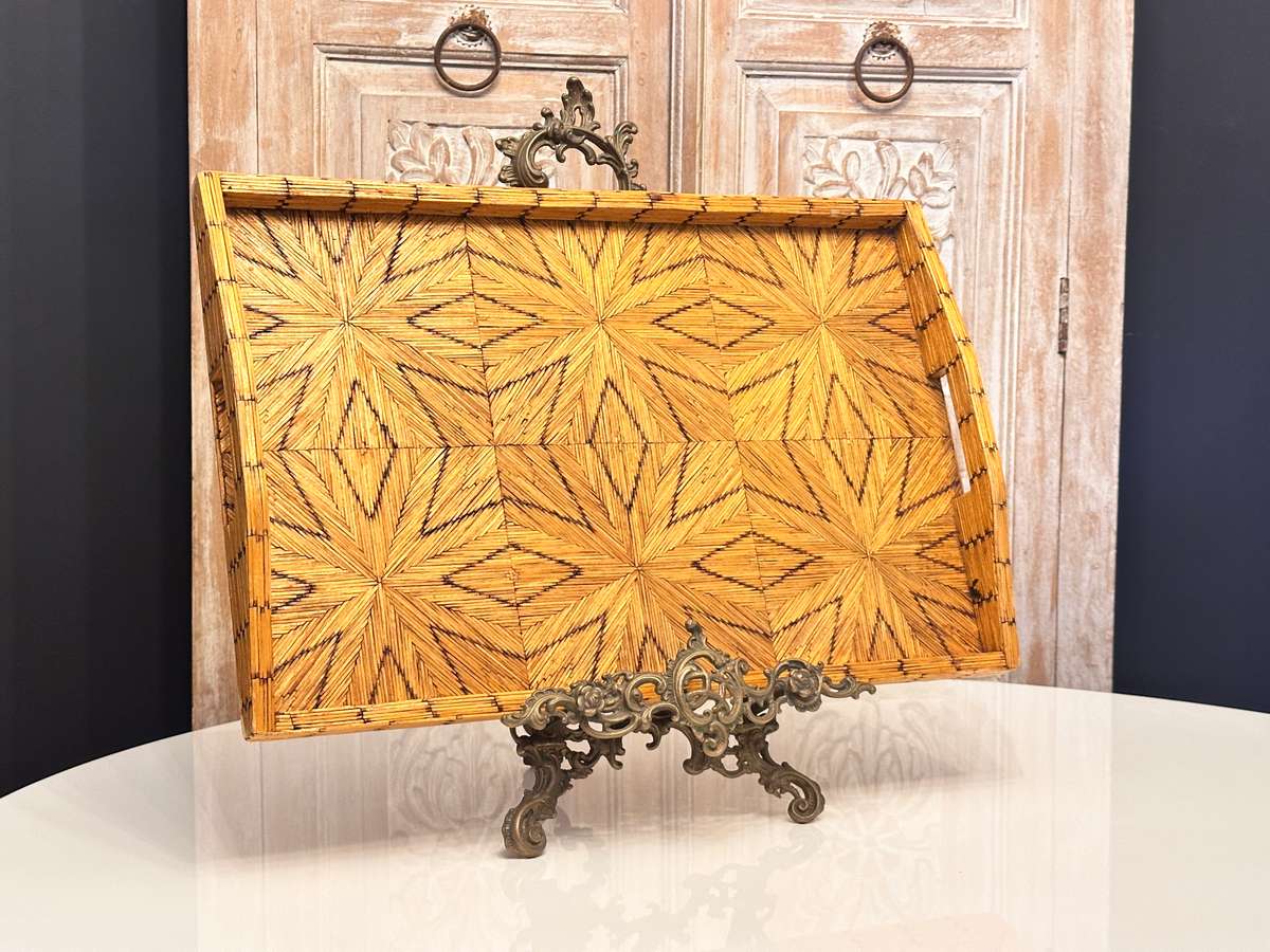 Exquisite Large Vintage Hand Crafted Tray