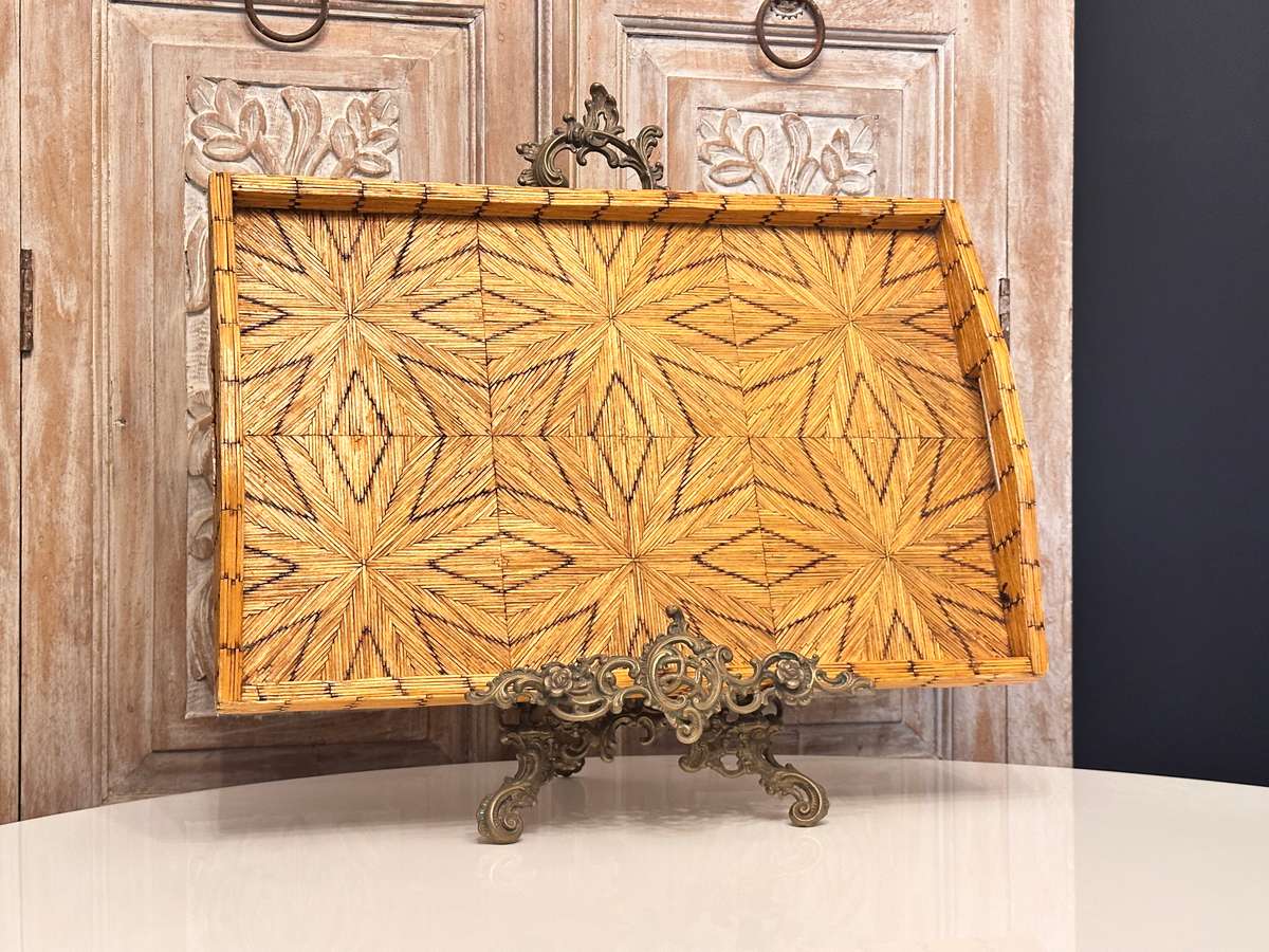 Exquisite Large Vintage Hand Crafted Tray