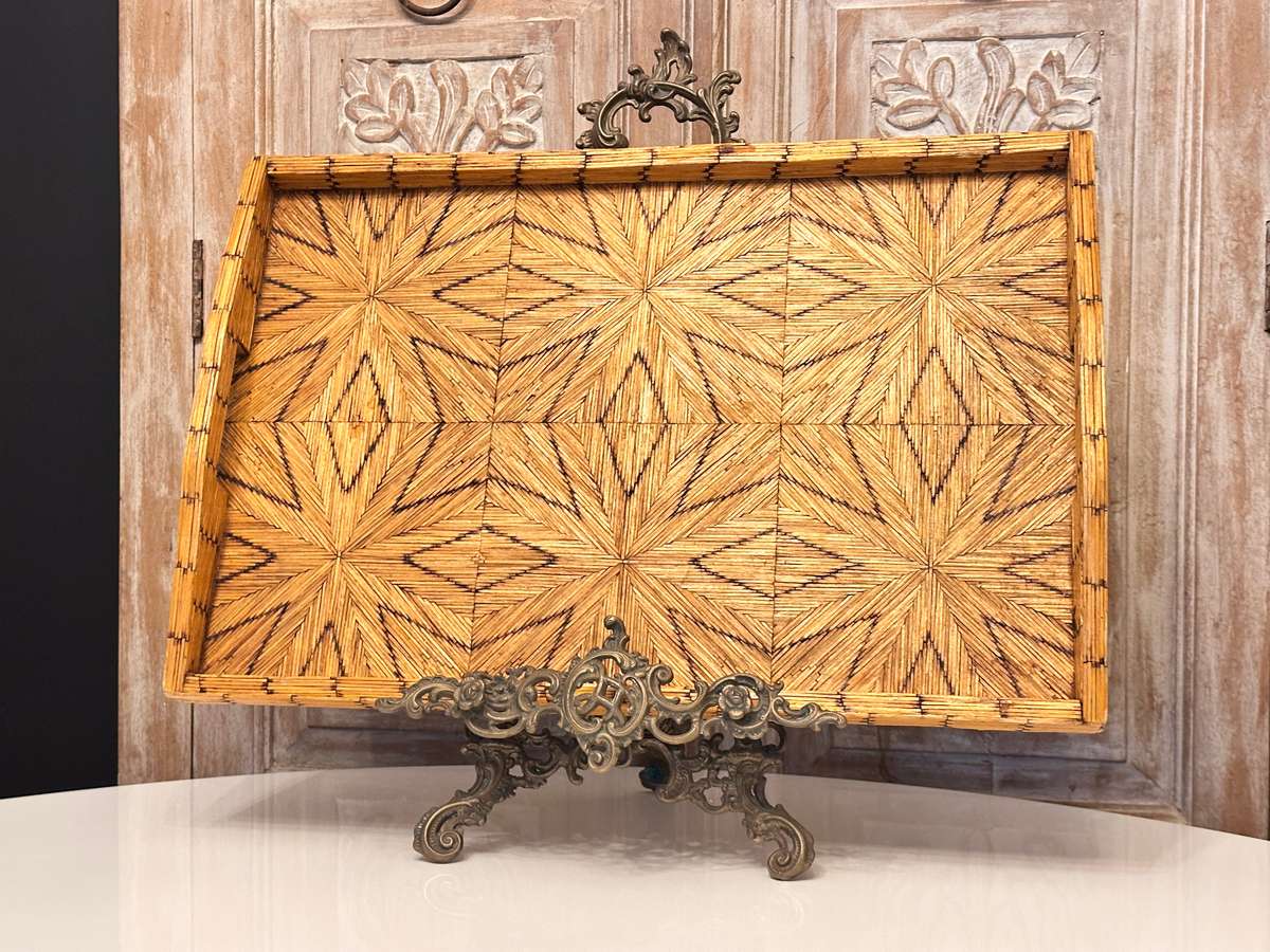 Exquisite Large Vintage Hand Crafted Tray