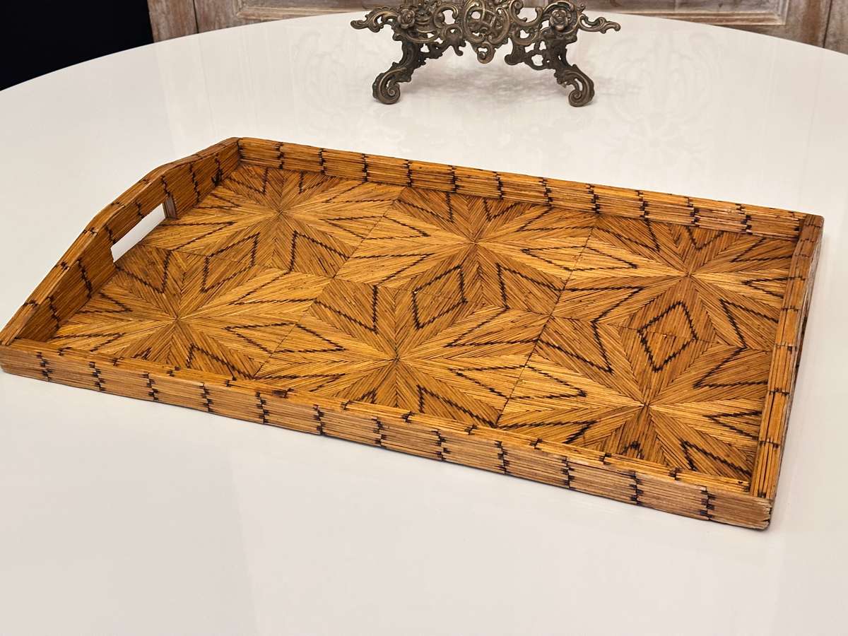 Exquisite Large Vintage Hand Crafted Tray