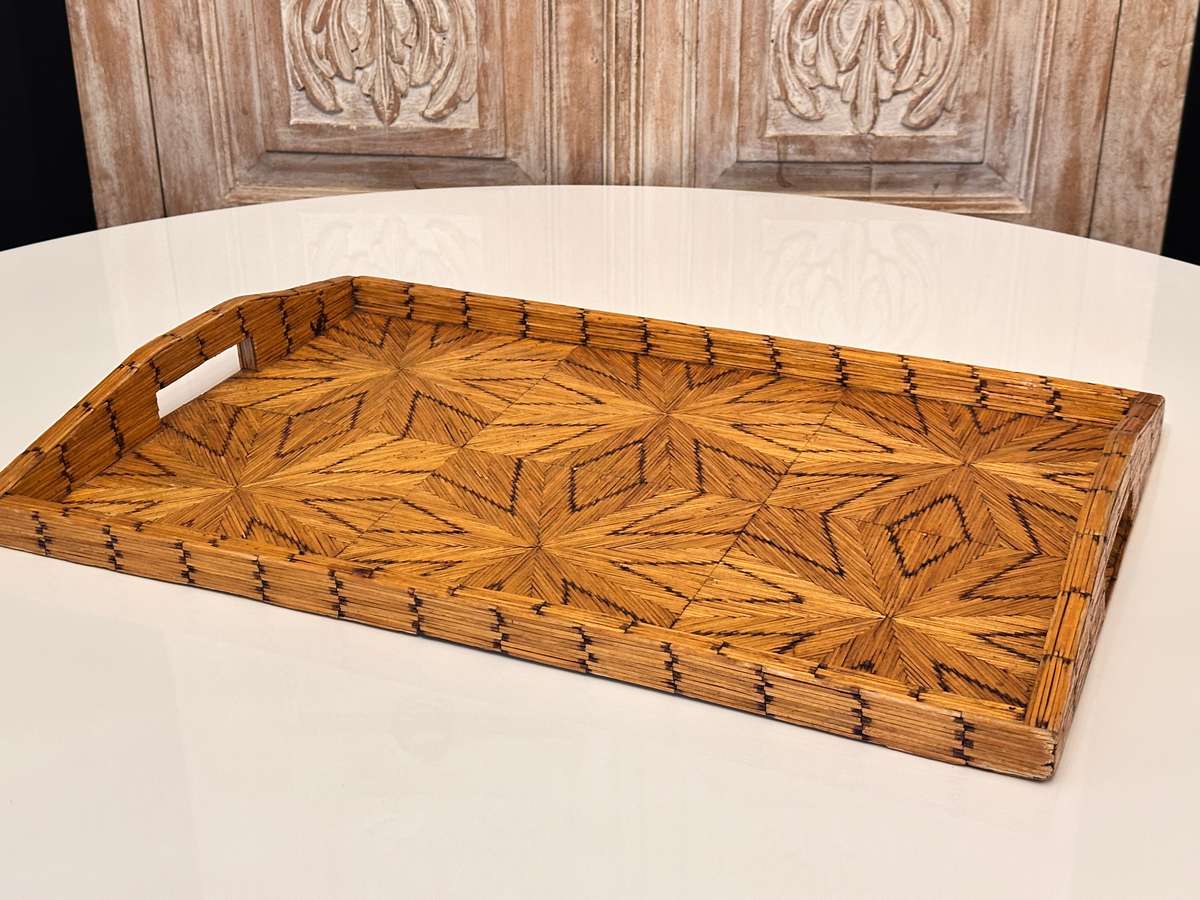 Exquisite Large Vintage Hand Crafted Tray