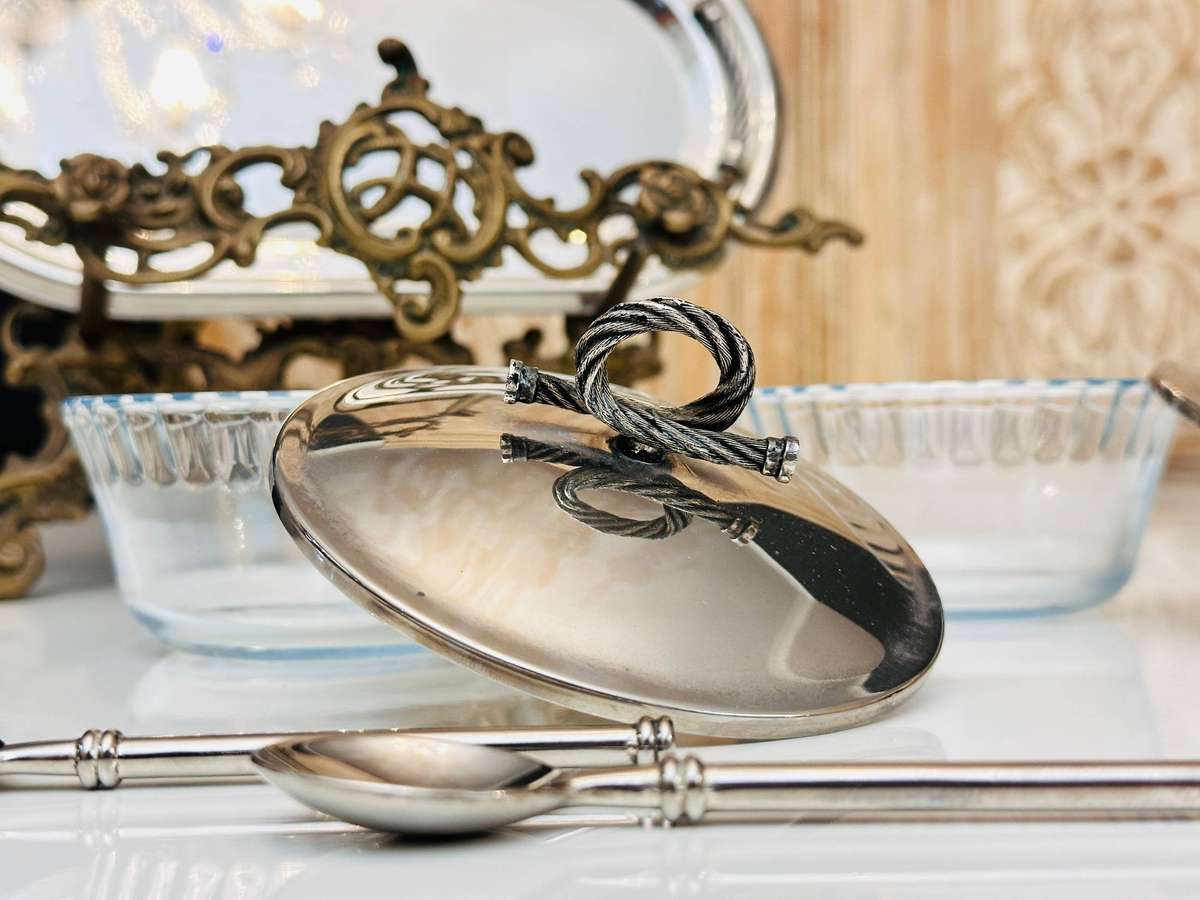 Elegant Vintage Serving Set on Tray