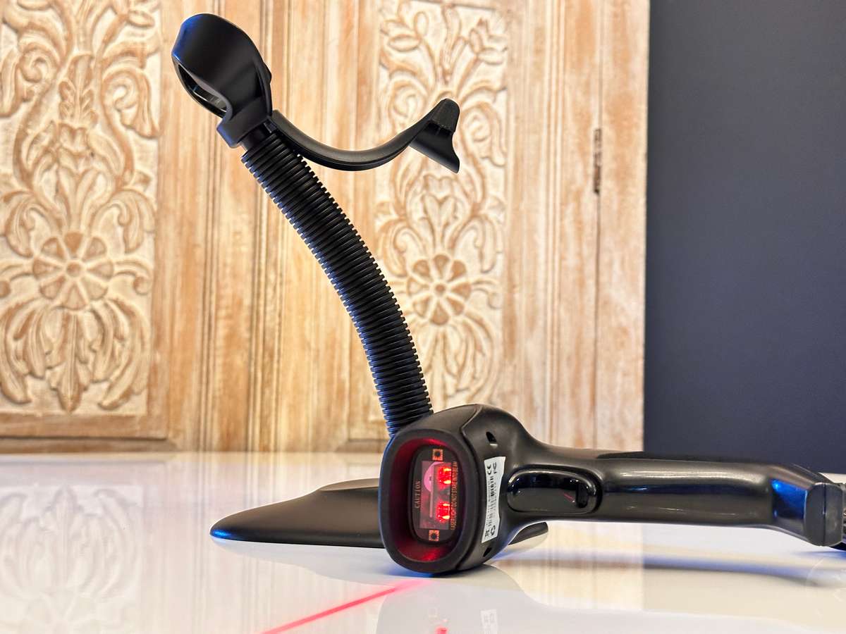 USB Barcode Scanner with Adjustable Stand