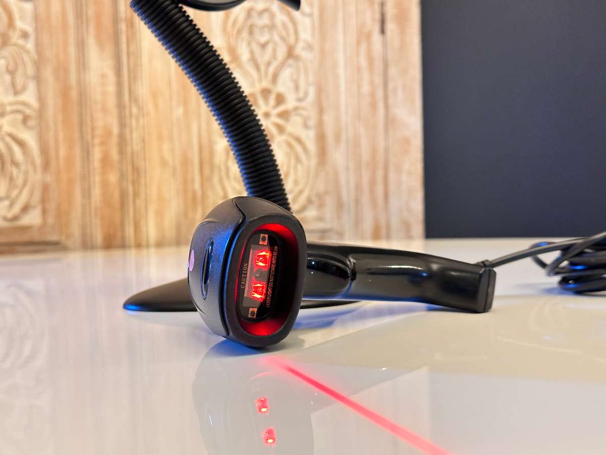 USB Barcode Scanner with Adjustable Stand