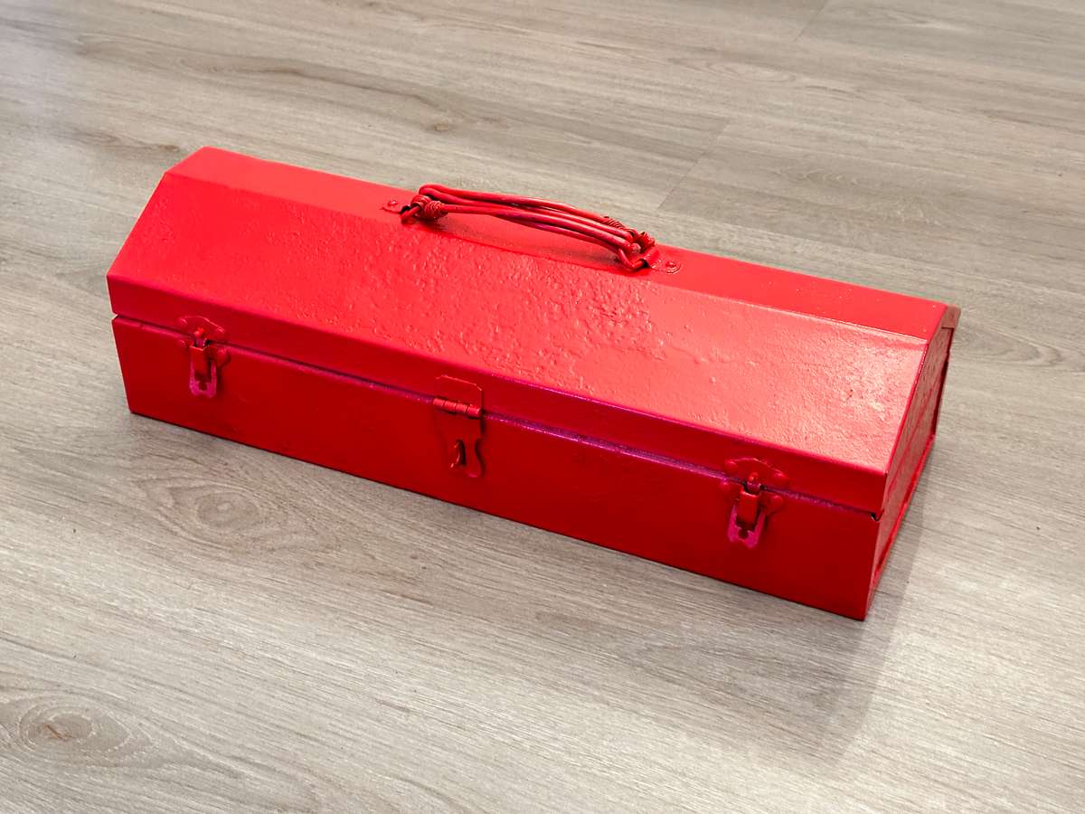 RARE FIND Large Vintage Metal Tool Box