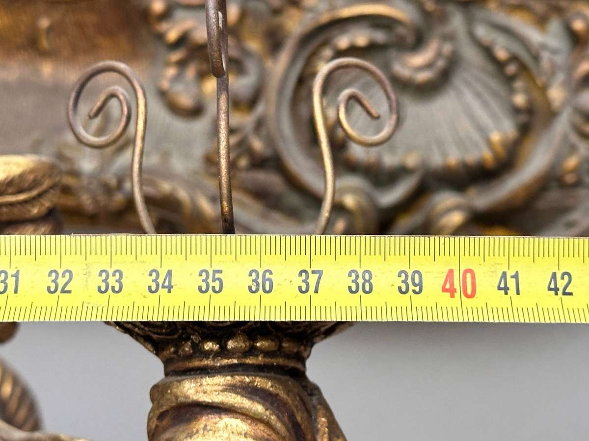 Exquisite French Gilt Vintage Large Angel Statement Candle Wall Sconces