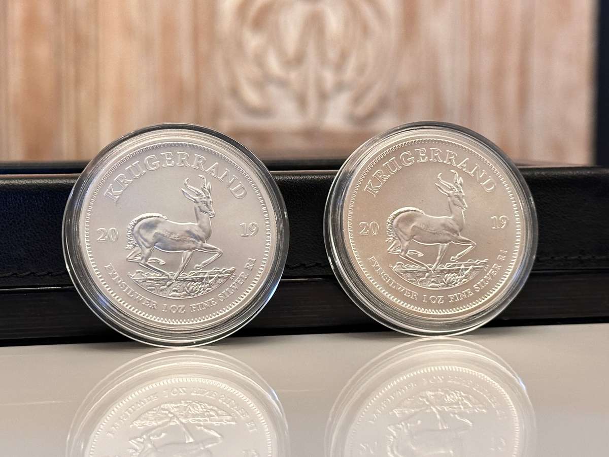 2x 2019 Silver KRUGERRANDS in Capsule - Bid per coin