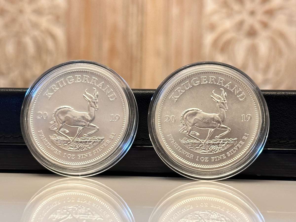 2x 2019 Silver KRUGERRANDS in Capsule - Bid per coin