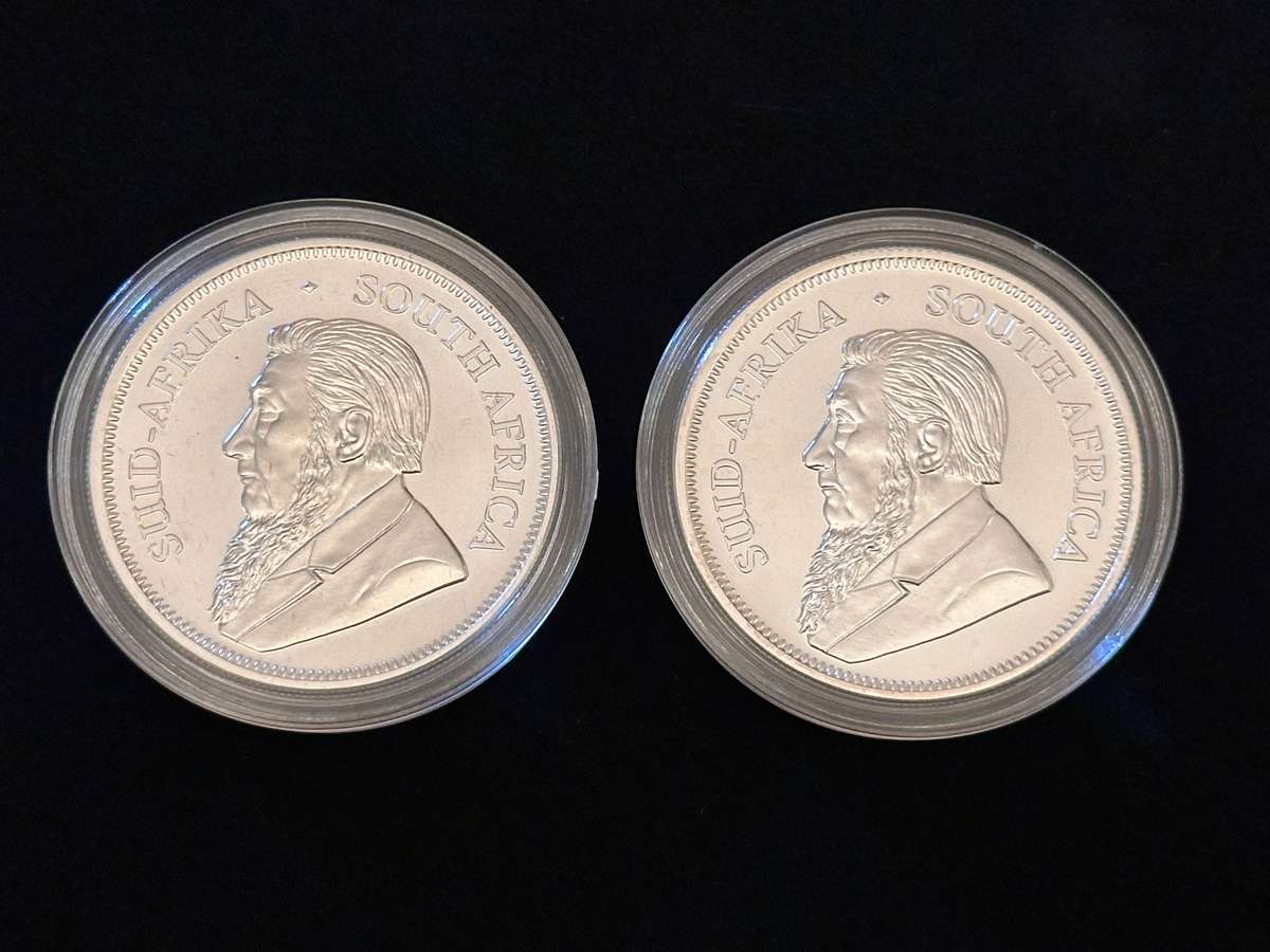 2x 2019 Silver KRUGERRANDS in Capsule - Bid per coin