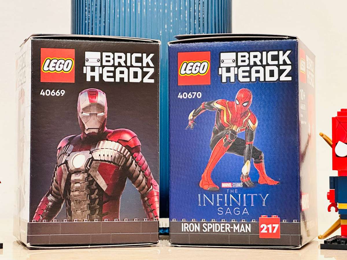 Lego Retired Iconic Iron Spiderman and Iron man Collectable sets with Original boxes