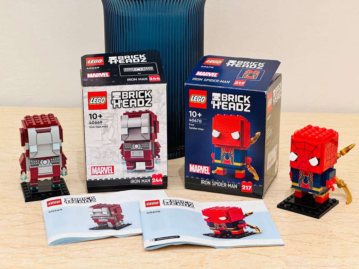 Lego Retired Iconic Iron Spiderman and Iron man Collectable sets with Original boxes