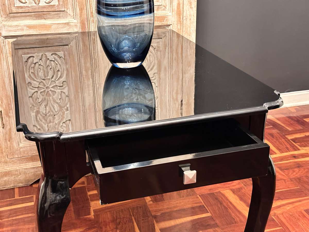 Exquisite Designer Piano Black Statement Table