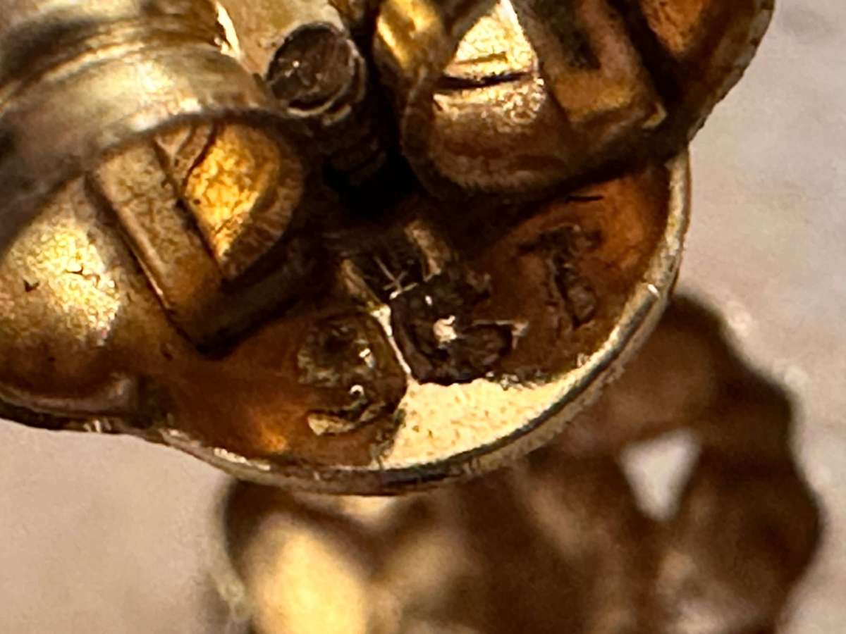 Vintage 9ct Gold Onyx Statement Earrings