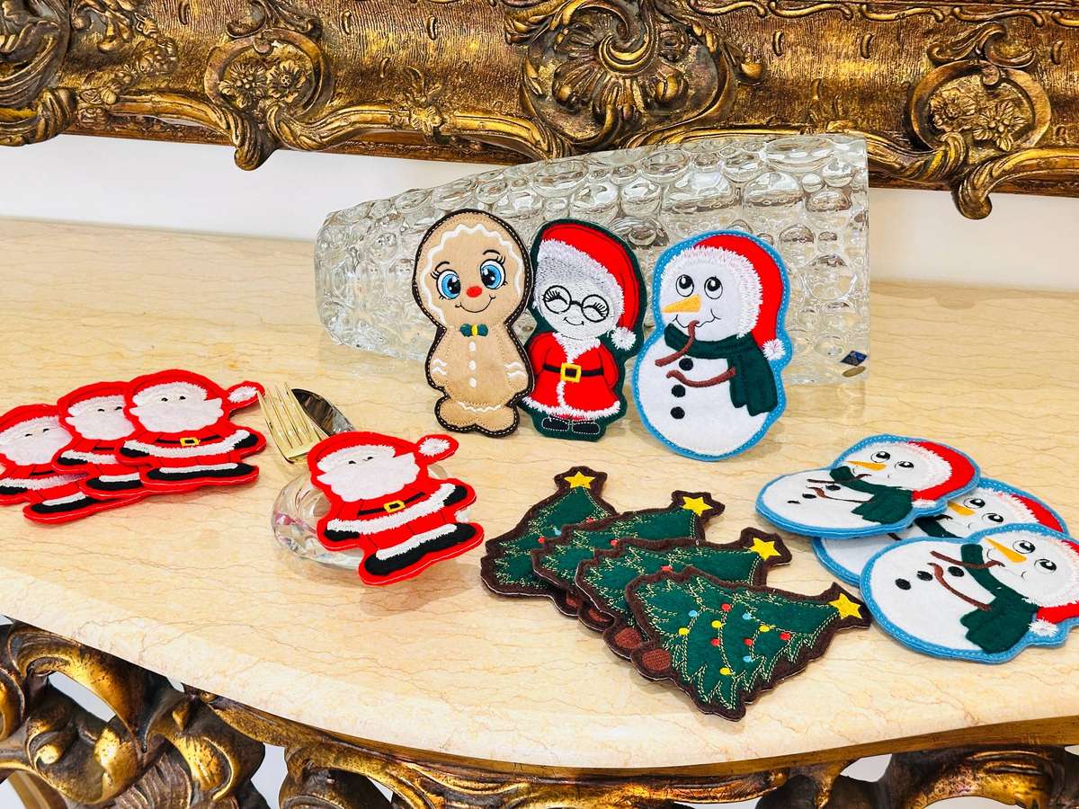 Vintage Exquisite Stitch Appliqué Statement Christmas Place Setting Selection