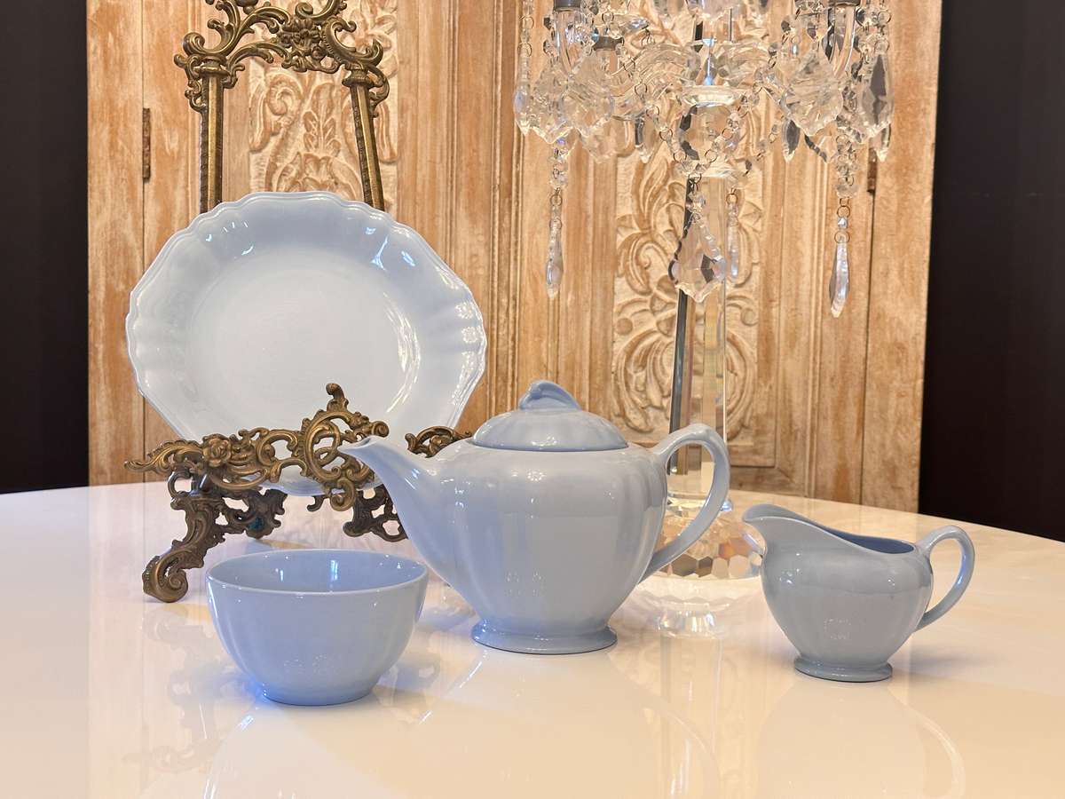 Elegant 1940 J&G Meakin Glamour Celeste Tea Serving Set