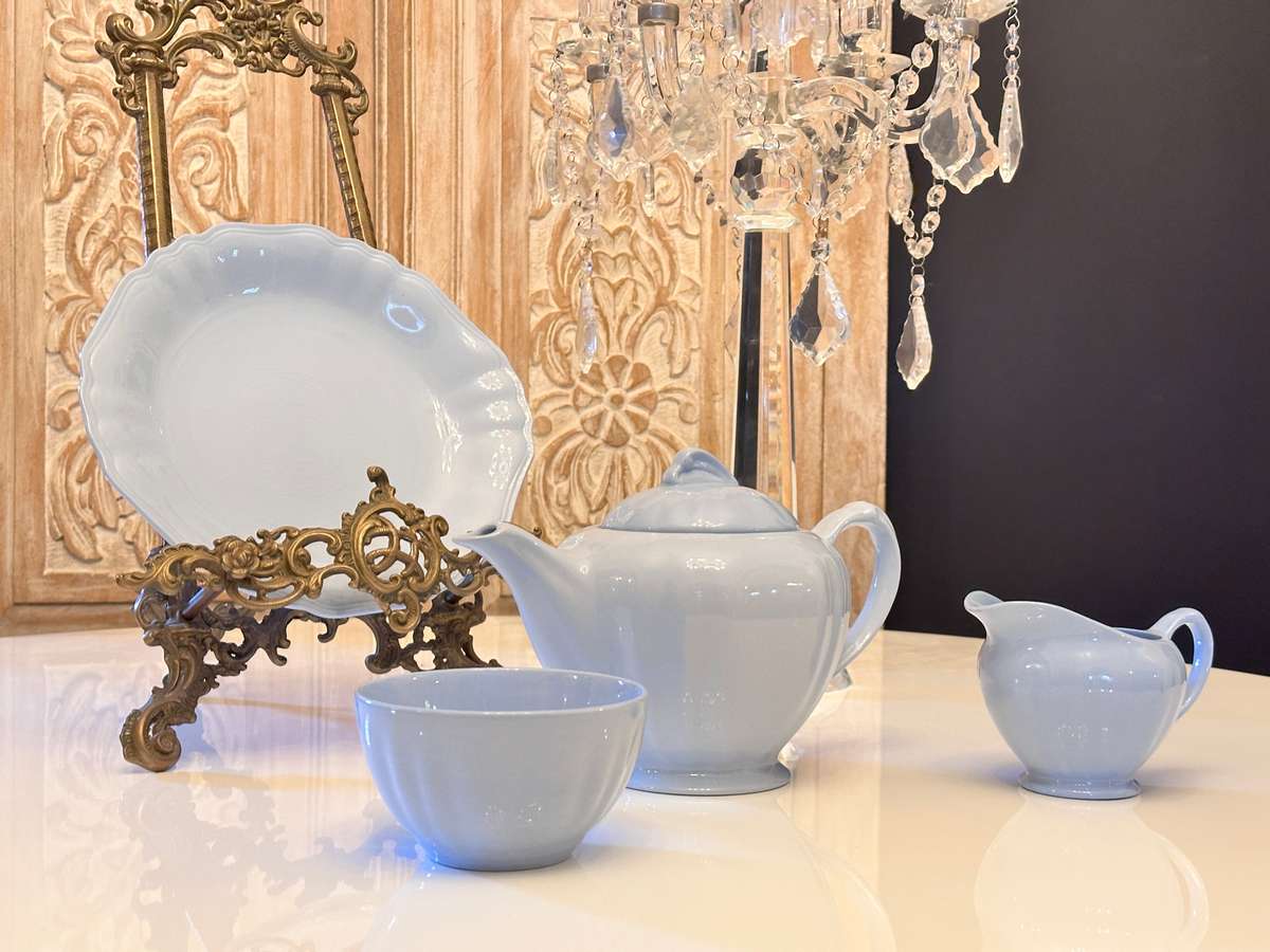Elegant 1940 J&G Meakin Glamour Celeste Tea Serving Set