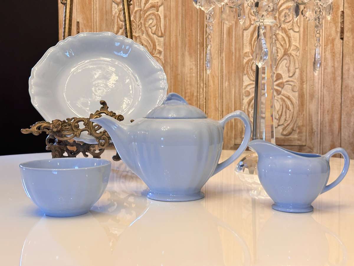 Elegant 1940 J&G Meakin Glamour Celeste Tea Serving Set