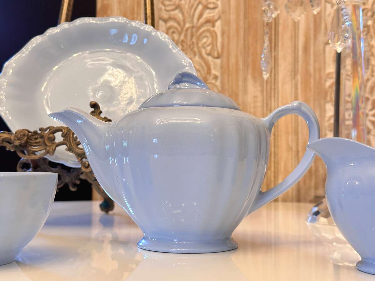 Elegant 1940 J&G Meakin Glamour Celeste Tea Serving Set