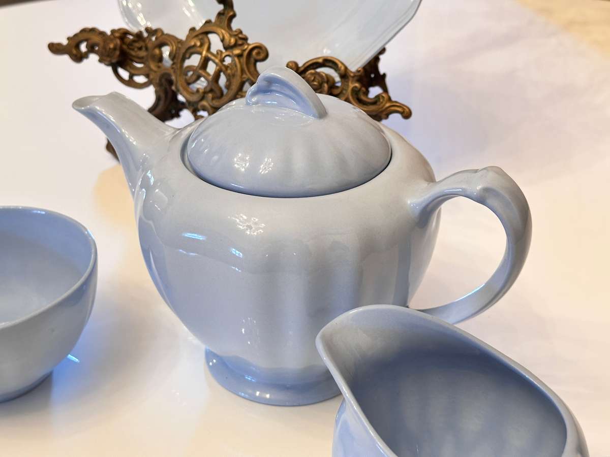 Elegant 1940 J&G Meakin Glamour Celeste Tea Serving Set