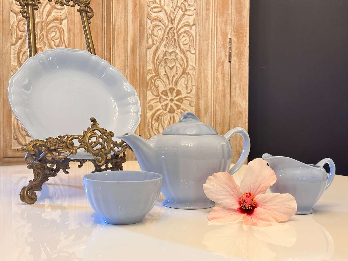 Elegant 1940 J&G Meakin Glamour Celeste Tea Serving Set