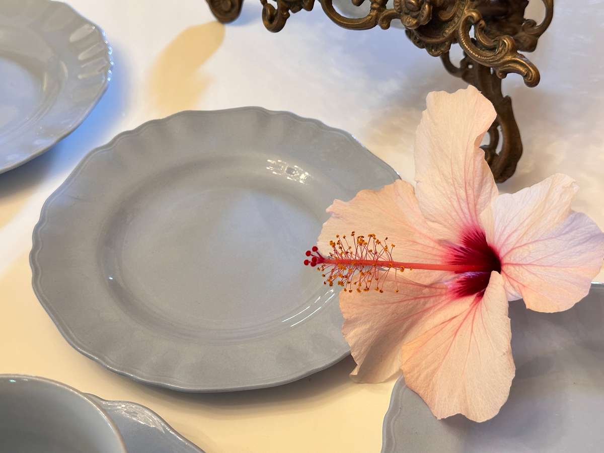 Elegant 1940 J&G Meakin Glamour Celeste Tea Trio - Set of 6