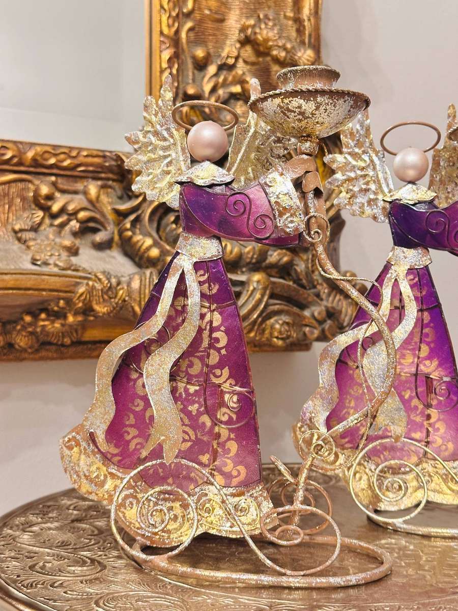 Exquisite Statement Angel Candle Holder Set