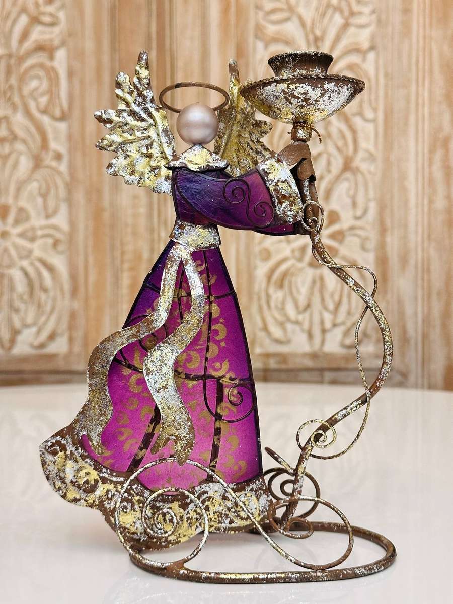 Exquisite Statement Angel Candle Holder Set