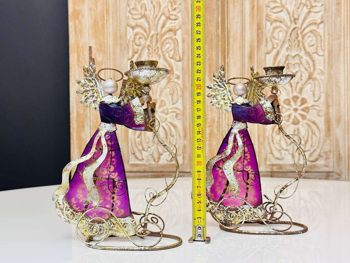 Exquisite Statement Angel Candle Holder Set