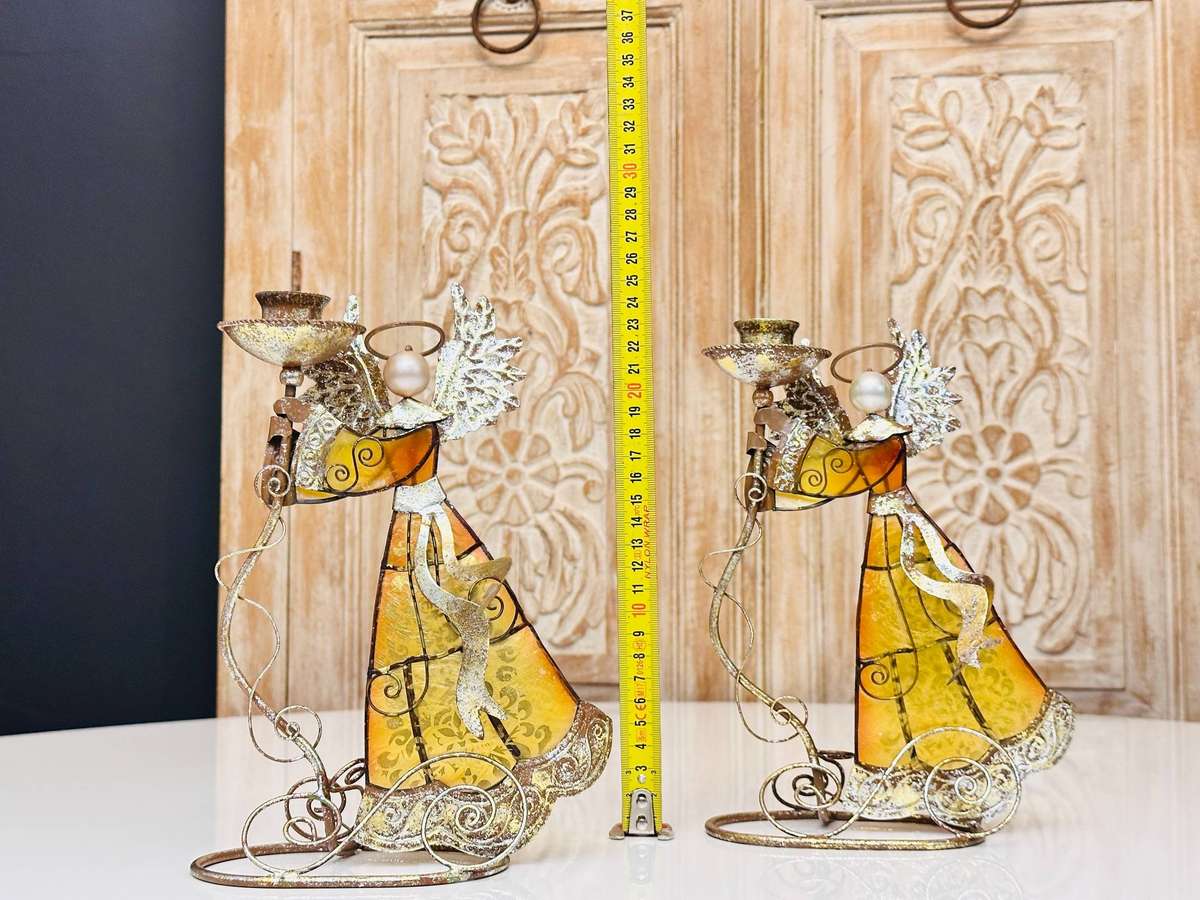 Exquisite Statement Angel Candle Holder Set