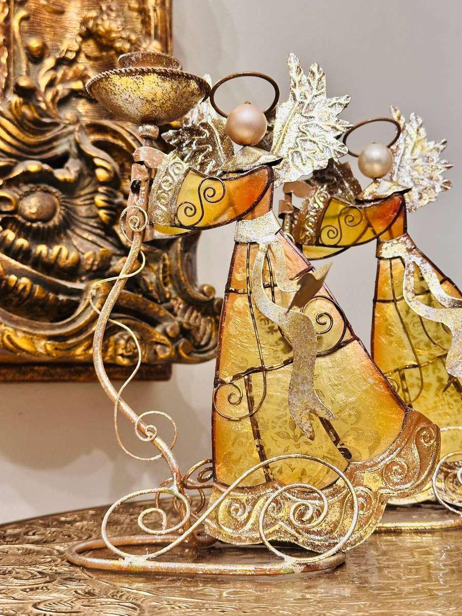 Exquisite Statement Angel Candle Holder Set