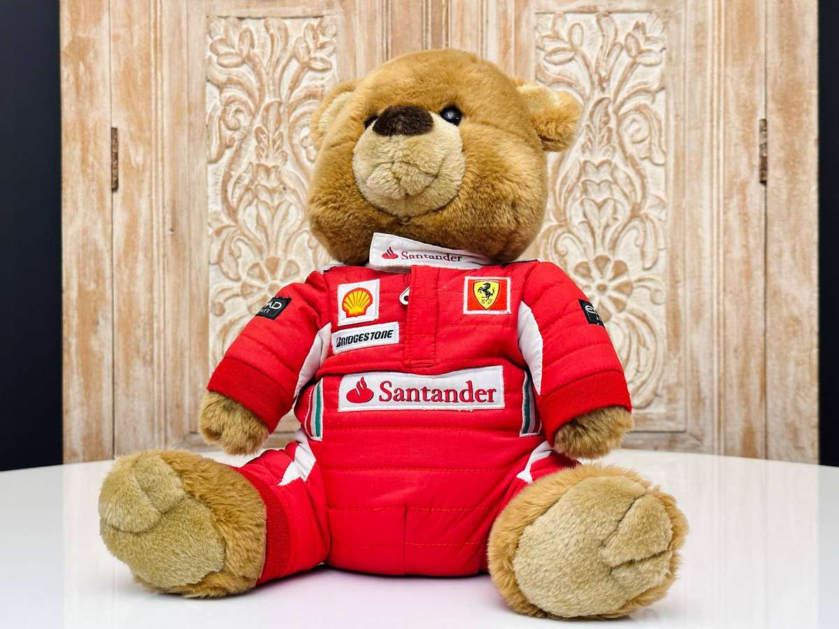 Official Scuderia Ferrari Large Vintage Collectable F1 Team Teddy Bear
