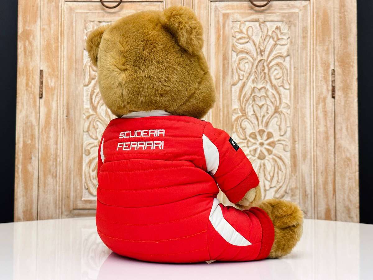 Official Scuderia Ferrari Large Vintage Collectable F1 Team Teddy Bear