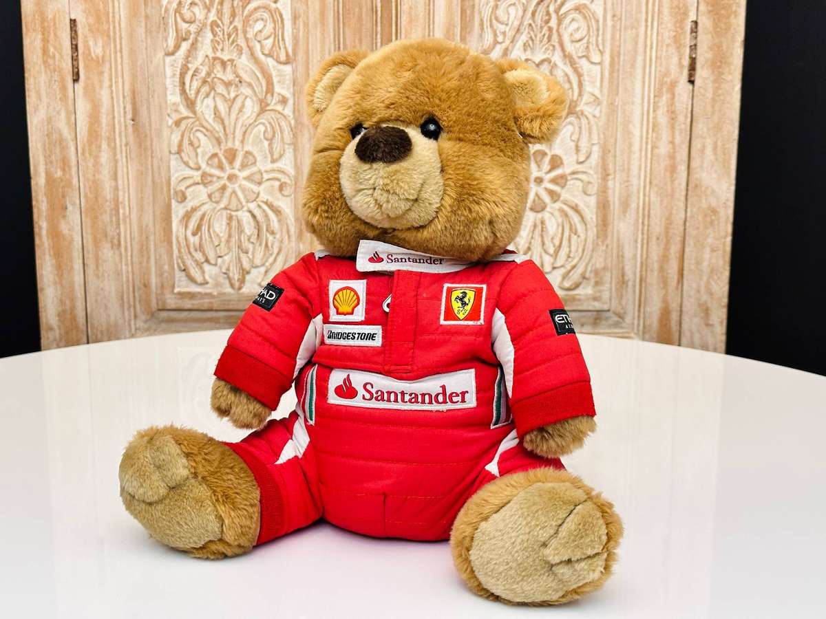 Official Scuderia Ferrari Large Vintage Collectable F1 Team Teddy Bear