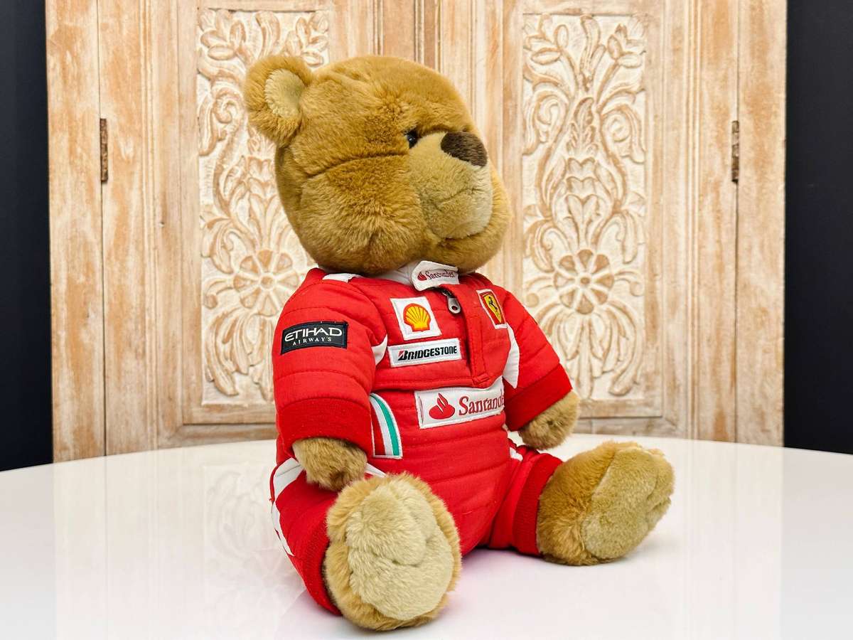 Official Scuderia Ferrari Large Vintage Collectable F1 Team Teddy Bear