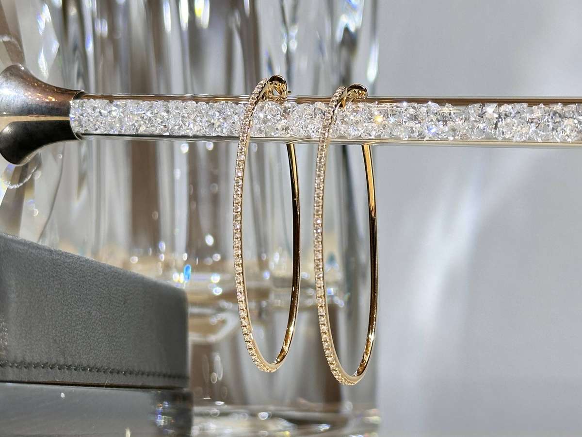 18ct Gold & Diamond Statement Earrings