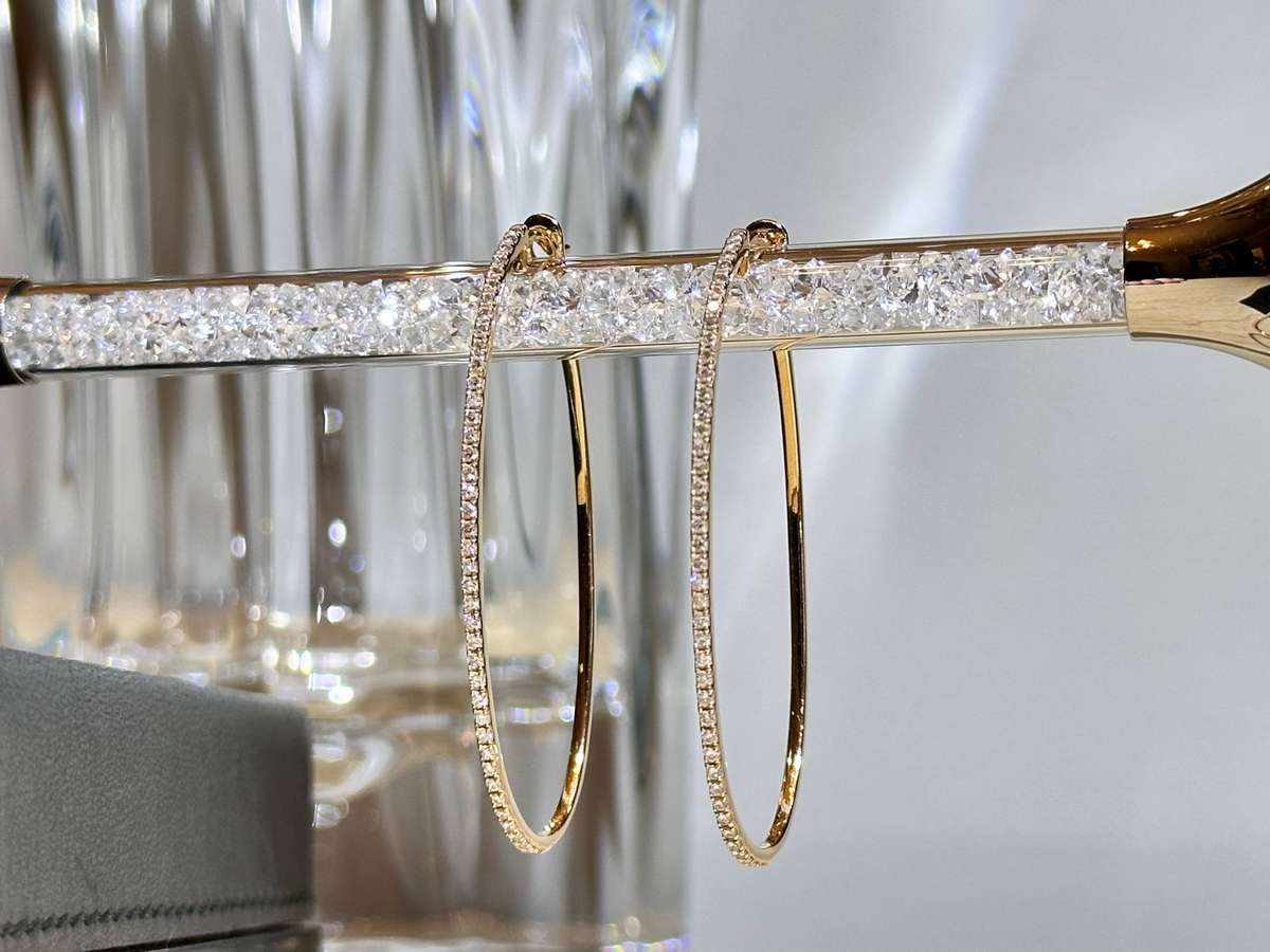 18ct Gold & Diamond Statement Earrings