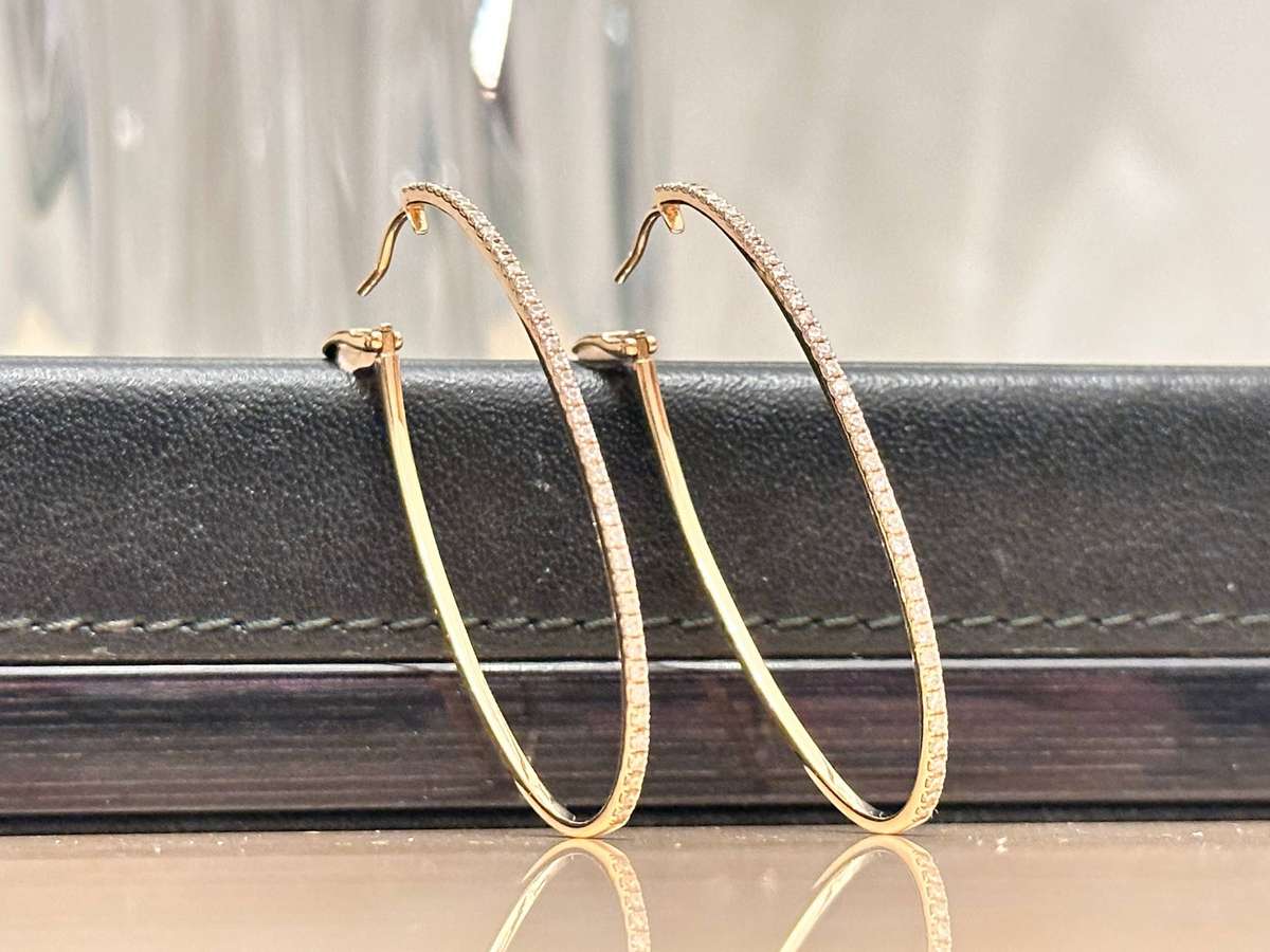 18ct Gold & Diamond Statement Earrings