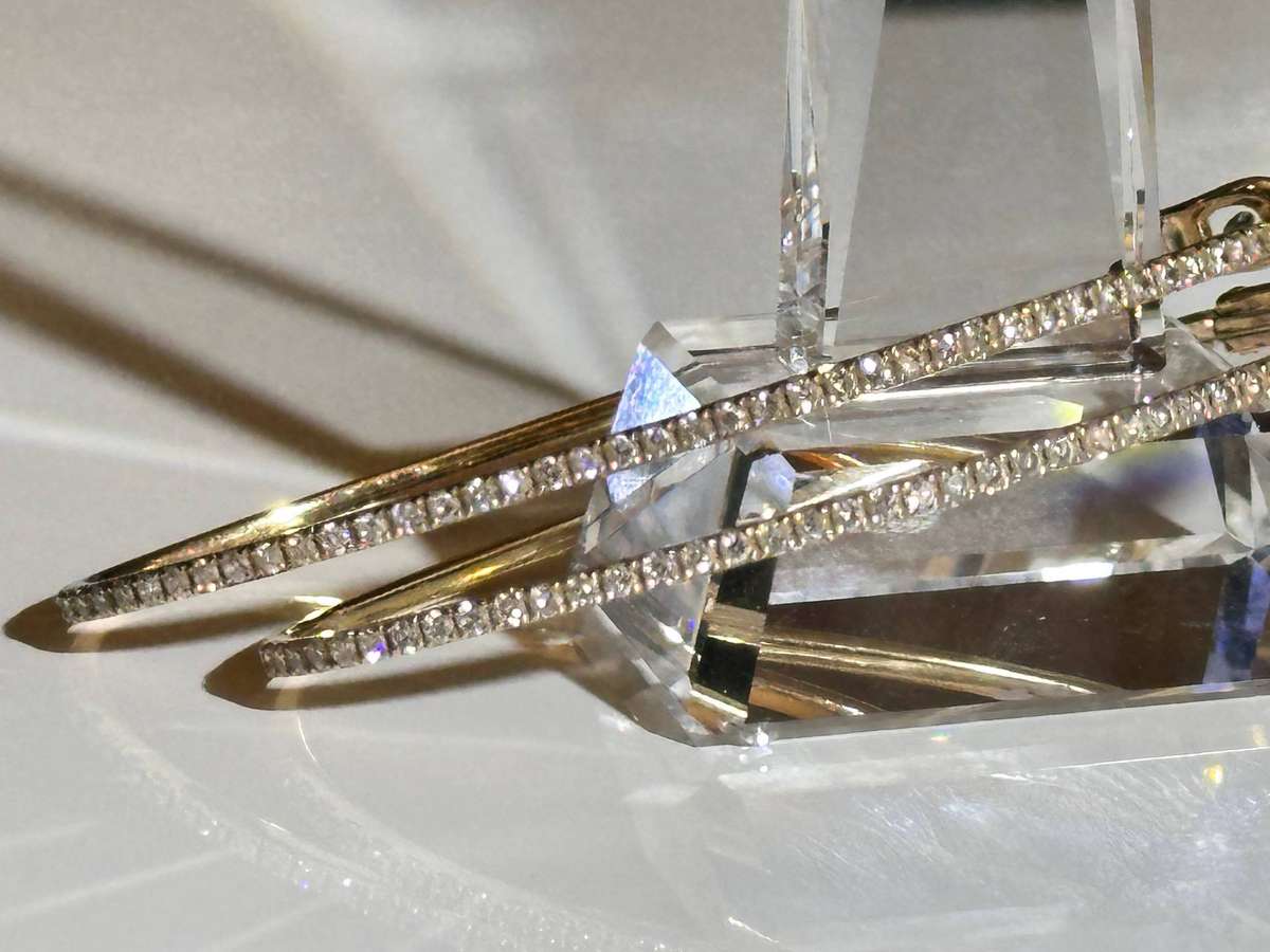 18ct Gold & Diamond Statement Earrings